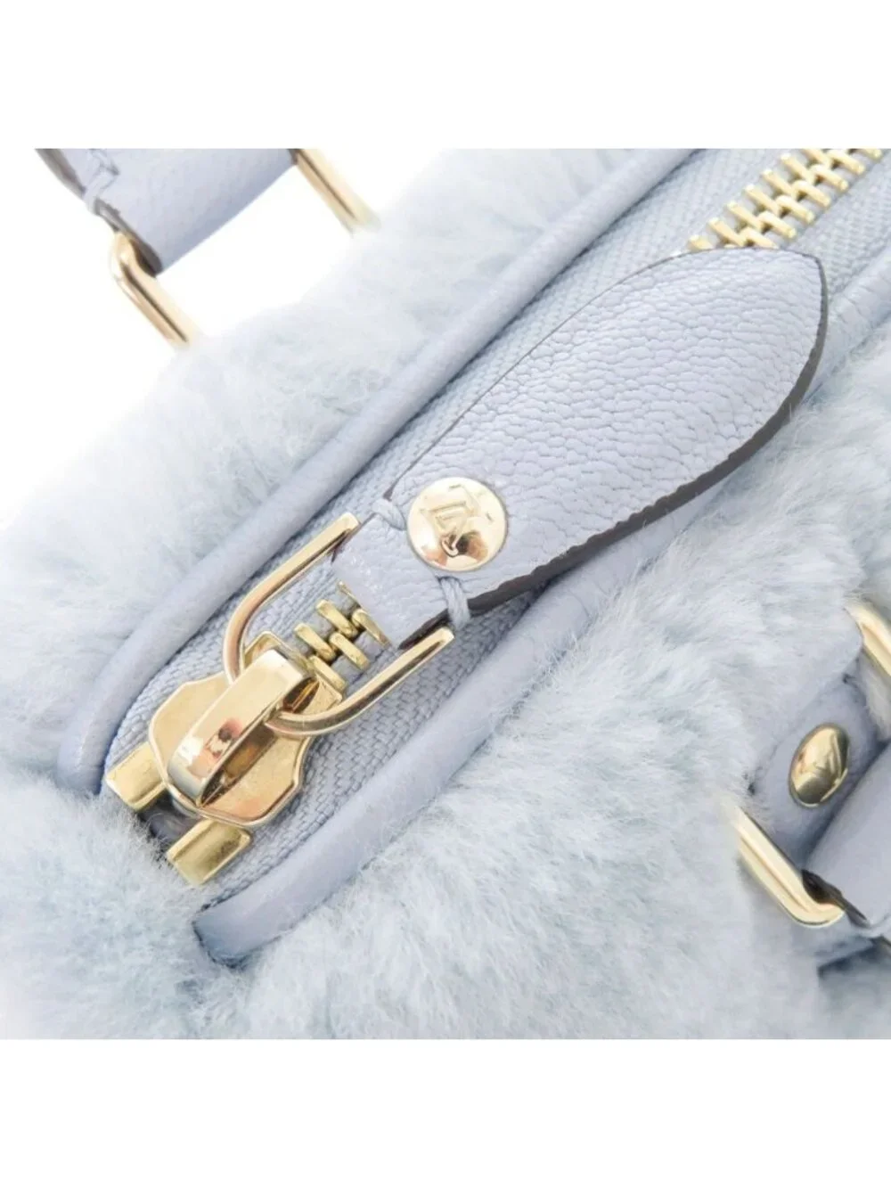 Louis Vuitton Nano Speedy IC 2-Way Leather Mink Furite Blue Handbag